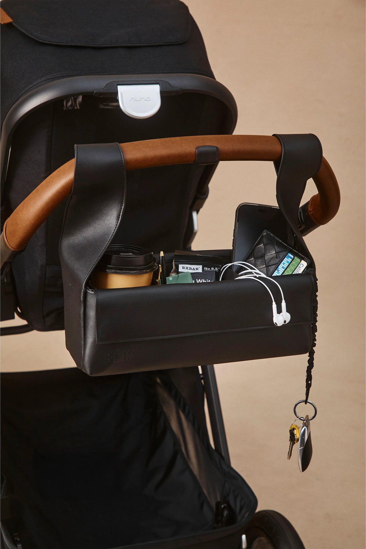 The Convertible Stroller Caddy in Black